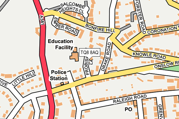 TQ8 8AQ map - OS OpenMap – Local (Ordnance Survey)