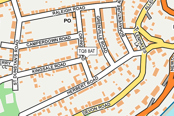 TQ8 8AT map - OS OpenMap – Local (Ordnance Survey) TQ8 8AT map - OS OpenMap – Local (Ordnance Survey)