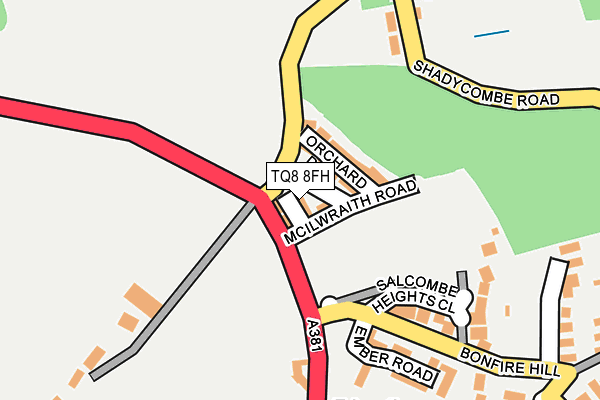 TQ8 8FH map - OS OpenMap – Local (Ordnance Survey) TQ8 8FH map - OS OpenMap – Local (Ordnance Survey)