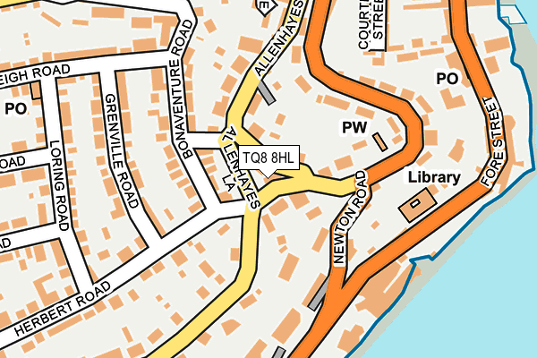 TQ8 8HL map - OS OpenMap – Local (Ordnance Survey) TQ8 8HL map - OS OpenMap – Local (Ordnance Survey)
