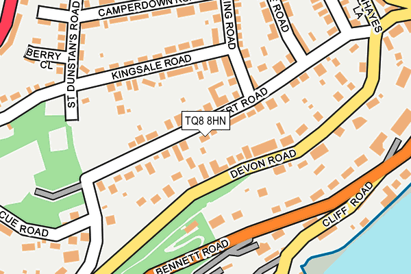 TQ8 8HN map - OS OpenMap – Local (Ordnance Survey) TQ8 8HN map - OS OpenMap – Local (Ordnance Survey)