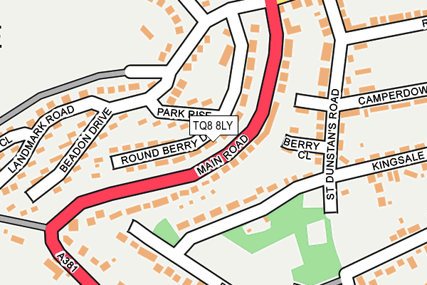 TQ8 8LY map - OS OpenMap – Local (Ordnance Survey) TQ8 8LY map - OS OpenMap – Local (Ordnance Survey)