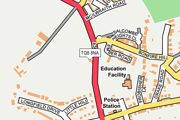 TQ8 8NA map - OS OpenMap – Local (Ordnance Survey)