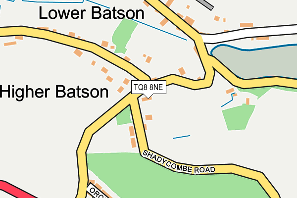 TQ8 8NE map - OS OpenMap – Local (Ordnance Survey)