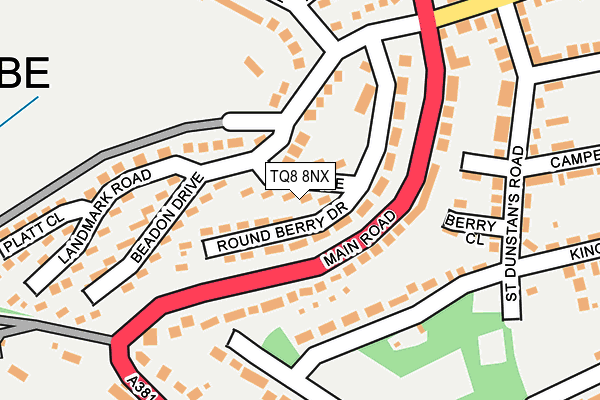 TQ8 8NX map - OS OpenMap – Local (Ordnance Survey) TQ8 8NX map - OS OpenMap – Local (Ordnance Survey)
