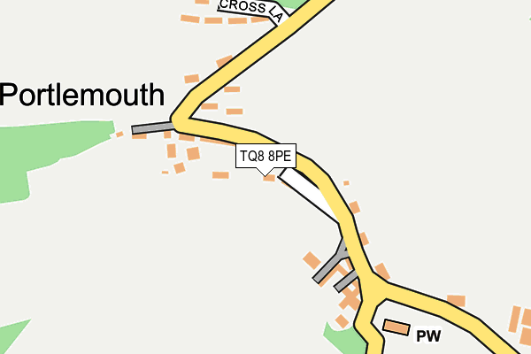TQ8 8PE map - OS OpenMap – Local (Ordnance Survey) TQ8 8PE map - OS OpenMap – Local (Ordnance Survey)