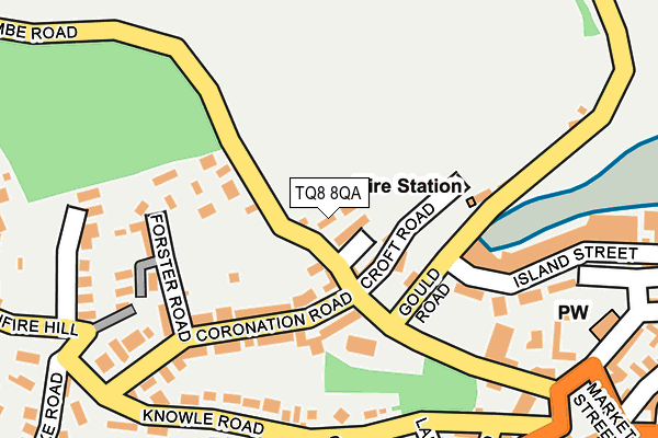 TQ8 8QA map - OS OpenMap – Local (Ordnance Survey) TQ8 8QA map - OS OpenMap – Local (Ordnance Survey)