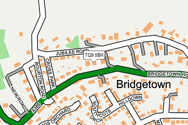 TQ9 5BH map - OS OpenMap – Local (Ordnance Survey) TQ9 5BH map - OS OpenMap – Local (Ordnance Survey)