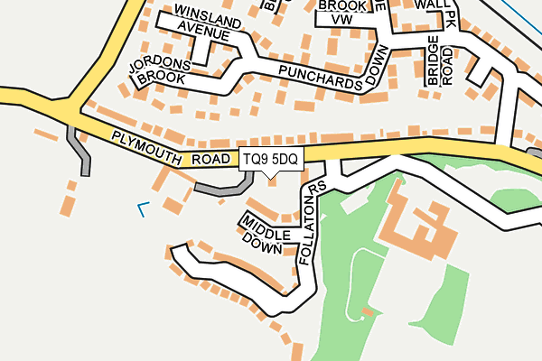 TQ9 5DQ map - OS OpenMap – Local (Ordnance Survey)