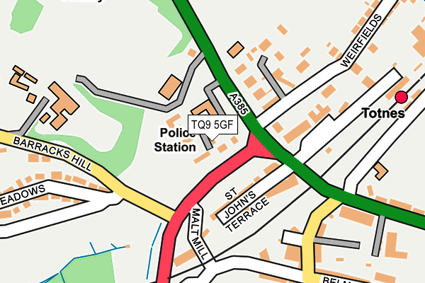 TQ9 5GF map - OS OpenMap – Local (Ordnance Survey) TQ9 5GF map - OS OpenMap – Local (Ordnance Survey)