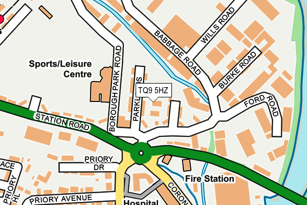 TQ9 5HZ map - OS OpenMap – Local (Ordnance Survey) TQ9 5HZ map - OS OpenMap – Local (Ordnance Survey)