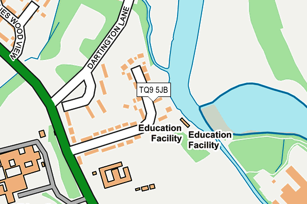 TQ9 5JB map - OS OpenMap – Local (Ordnance Survey) TQ9 5JB map - OS OpenMap – Local (Ordnance Survey)