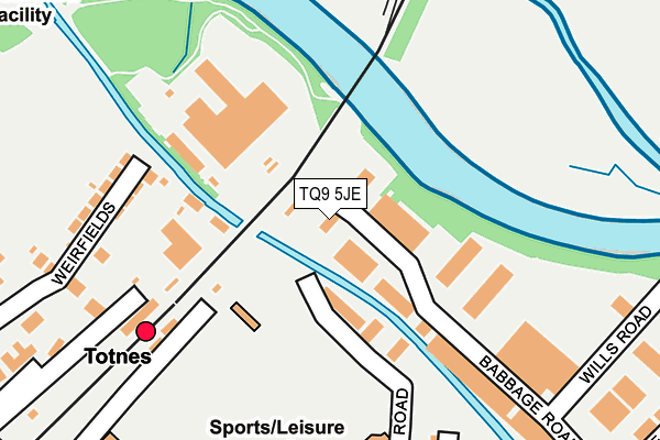 TQ9 5JE map - OS OpenMap – Local (Ordnance Survey)