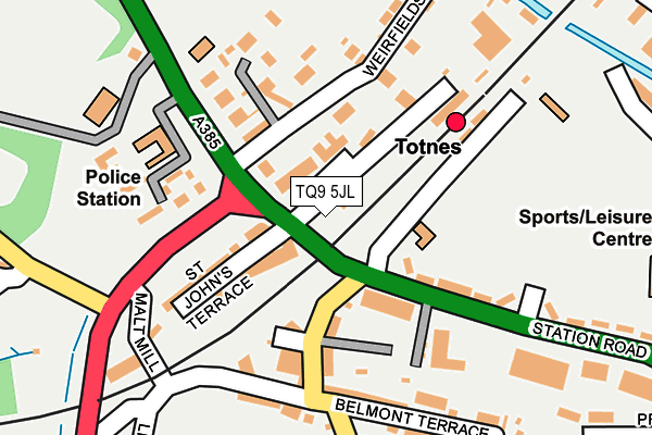 TQ9 5JL map - OS OpenMap – Local (Ordnance Survey)