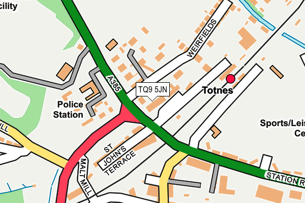 TQ9 5JN map - OS OpenMap – Local (Ordnance Survey) TQ9 5JN map - OS OpenMap – Local (Ordnance Survey)