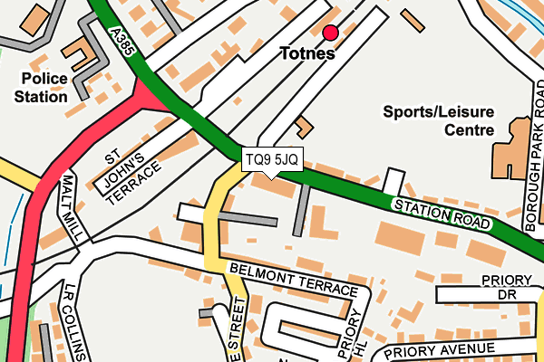TQ9 5JQ map - OS OpenMap – Local (Ordnance Survey) TQ9 5JQ map - OS OpenMap – Local (Ordnance Survey)