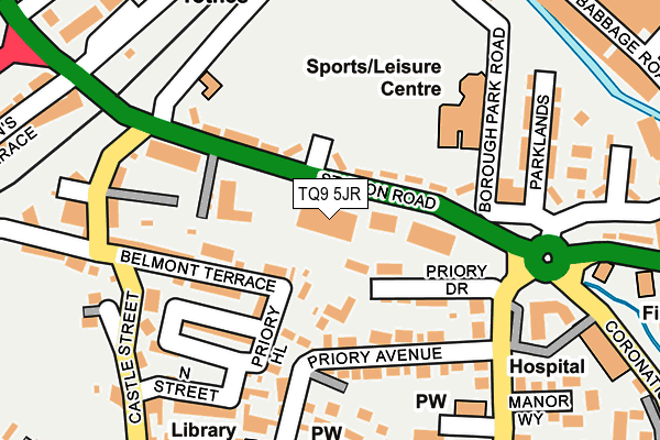TQ9 5JR map - OS OpenMap – Local (Ordnance Survey) TQ9 5JR map - OS OpenMap – Local (Ordnance Survey)
