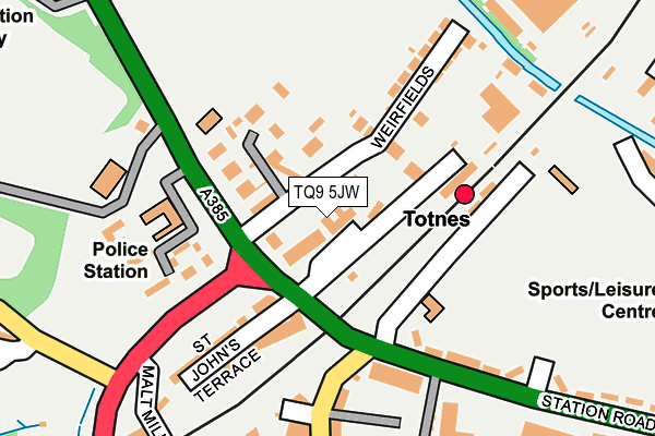 TQ9 5JW map - OS OpenMap – Local (Ordnance Survey) TQ9 5JW map - OS OpenMap – Local (Ordnance Survey)