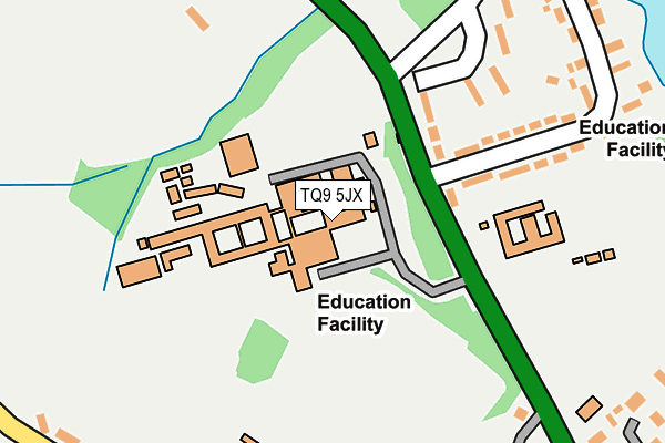 TQ9 5JX map - OS OpenMap – Local (Ordnance Survey)