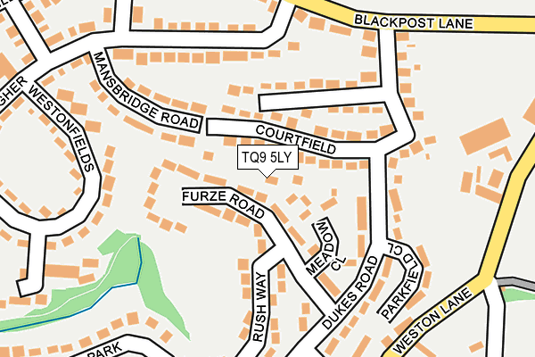 TQ9 5LY map - OS OpenMap – Local (Ordnance Survey) TQ9 5LY map - OS OpenMap – Local (Ordnance Survey)
