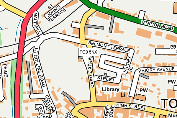 TQ9 5NX map - OS OpenMap – Local (Ordnance Survey) TQ9 5NX map - OS OpenMap – Local (Ordnance Survey)
