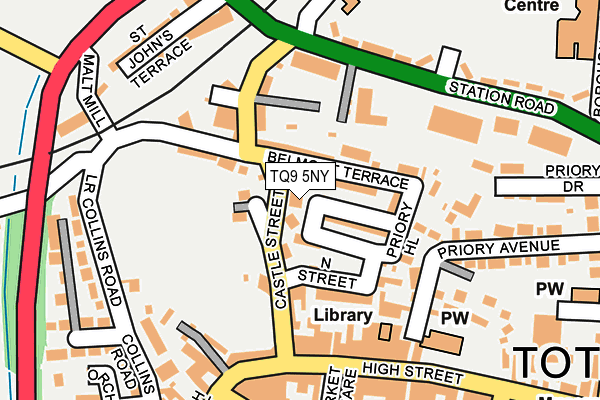 TQ9 5NY map - OS OpenMap – Local (Ordnance Survey) TQ9 5NY map - OS OpenMap – Local (Ordnance Survey)
