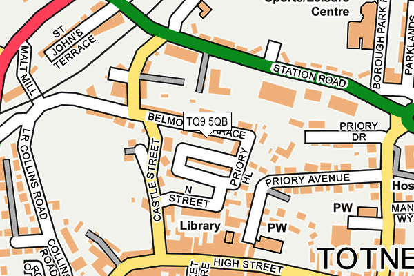 TQ9 5QB map - OS OpenMap – Local (Ordnance Survey) TQ9 5QB map - OS OpenMap – Local (Ordnance Survey)