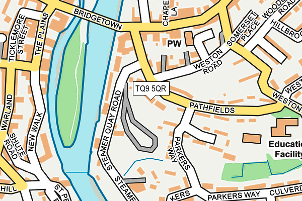 TQ9 5QR map - OS OpenMap – Local (Ordnance Survey) TQ9 5QR map - OS OpenMap – Local (Ordnance Survey)