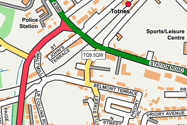 TQ9 5QW map - OS OpenMap – Local (Ordnance Survey) TQ9 5QW map - OS OpenMap – Local (Ordnance Survey)