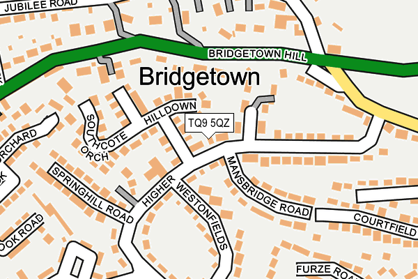 TQ9 5QZ map - OS OpenMap – Local (Ordnance Survey)
