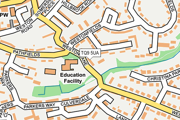 TQ9 5UA map - OS OpenMap – Local (Ordnance Survey) TQ9 5UA map - OS OpenMap – Local (Ordnance Survey)