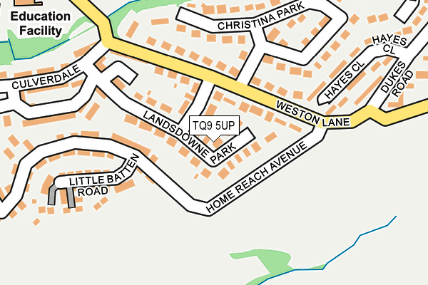 TQ9 5UP map - OS OpenMap – Local (Ordnance Survey) TQ9 5UP map - OS OpenMap – Local (Ordnance Survey)