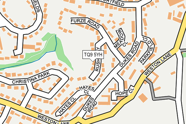 TQ9 5YH map - OS OpenMap – Local (Ordnance Survey) TQ9 5YH map - OS OpenMap – Local (Ordnance Survey)