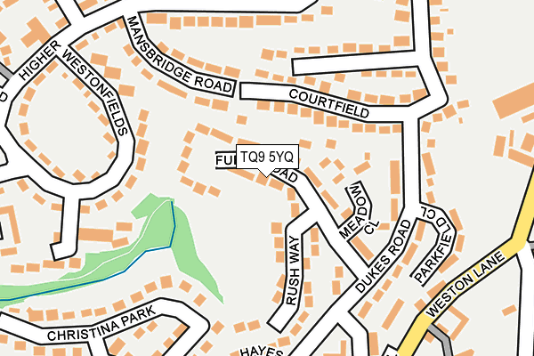 TQ9 5YQ map - OS OpenMap – Local (Ordnance Survey) TQ9 5YQ map - OS OpenMap – Local (Ordnance Survey)