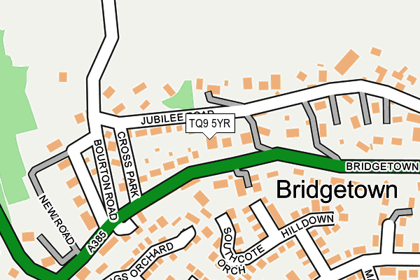 TQ9 5YR map - OS OpenMap – Local (Ordnance Survey) TQ9 5YR map - OS OpenMap – Local (Ordnance Survey)