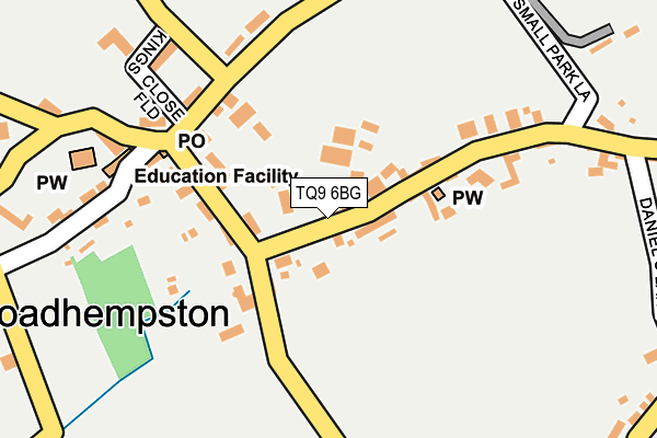 TQ9 6BG map - OS OpenMap – Local (Ordnance Survey)