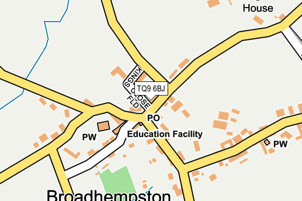 TQ9 6BJ map - OS OpenMap – Local (Ordnance Survey) TQ9 6BJ map - OS OpenMap – Local (Ordnance Survey)