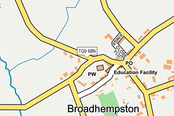 TQ9 6BN map - OS OpenMap – Local (Ordnance Survey) TQ9 6BN map - OS OpenMap – Local (Ordnance Survey)