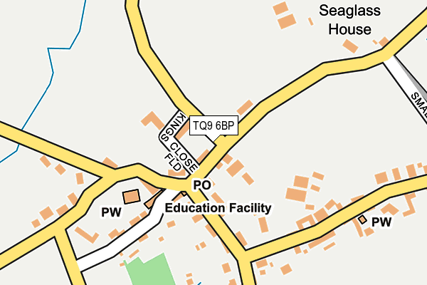 TQ9 6BP map - OS OpenMap – Local (Ordnance Survey) TQ9 6BP map - OS OpenMap – Local (Ordnance Survey)