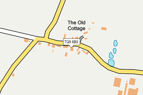 TQ9 6BX map - OS OpenMap – Local (Ordnance Survey) TQ9 6BX map - OS OpenMap – Local (Ordnance Survey)