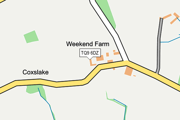 TQ9 6DZ map - OS OpenMap – Local (Ordnance Survey)