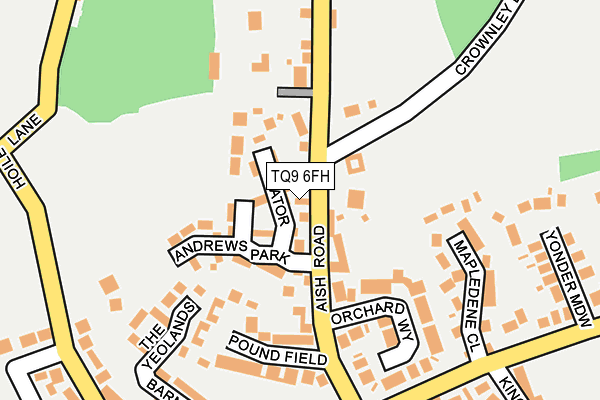 TQ9 6FH map - OS OpenMap – Local (Ordnance Survey) TQ9 6FH map - OS OpenMap – Local (Ordnance Survey)