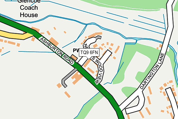 TQ9 6FN map - OS OpenMap – Local (Ordnance Survey) TQ9 6FN map - OS OpenMap – Local (Ordnance Survey)