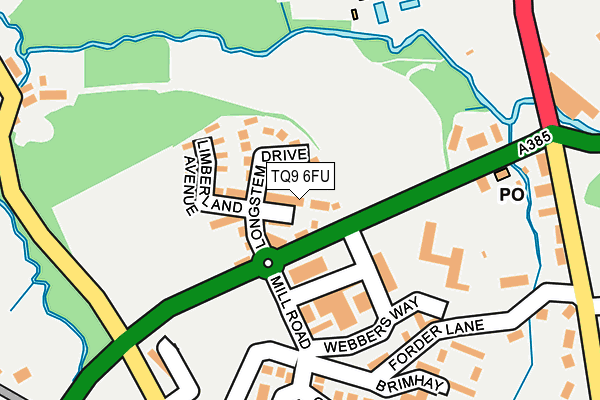 TQ9 6FU map - OS OpenMap – Local (Ordnance Survey) TQ9 6FU map - OS OpenMap – Local (Ordnance Survey)