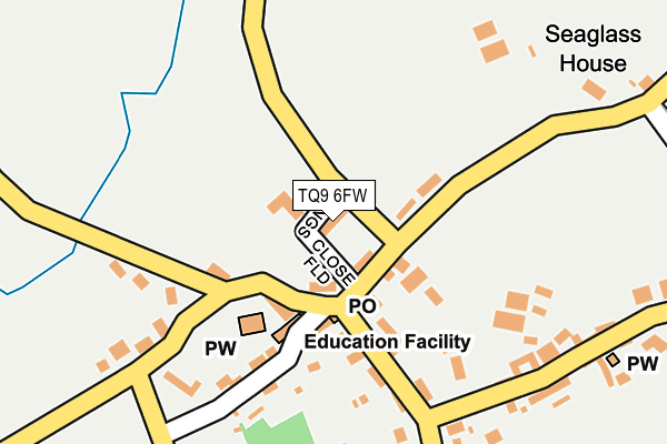 TQ9 6FW map - OS OpenMap – Local (Ordnance Survey) TQ9 6FW map - OS OpenMap – Local (Ordnance Survey)