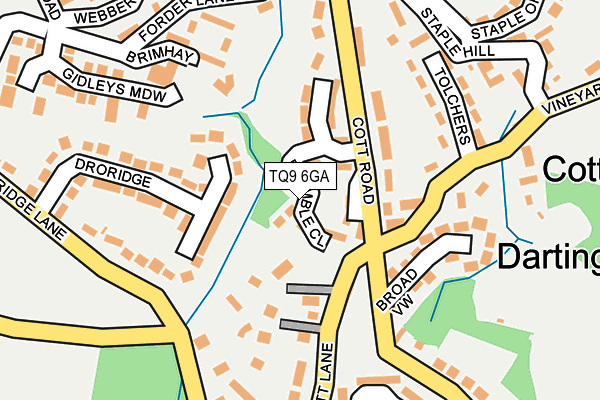 TQ9 6GA map - OS OpenMap – Local (Ordnance Survey) TQ9 6GA map - OS OpenMap – Local (Ordnance Survey)