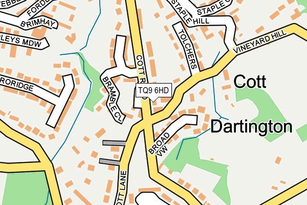 TQ9 6HD map - OS OpenMap – Local (Ordnance Survey)