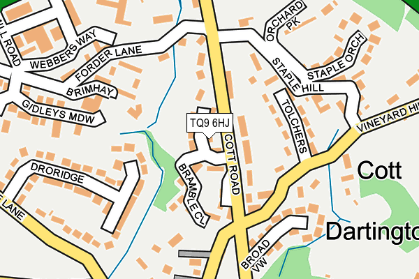 TQ9 6HJ map - OS OpenMap – Local (Ordnance Survey) TQ9 6HJ map - OS OpenMap – Local (Ordnance Survey)
