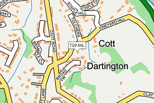 TQ9 6HL map - OS OpenMap – Local (Ordnance Survey) TQ9 6HL map - OS OpenMap – Local (Ordnance Survey)