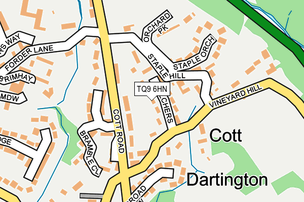 TQ9 6HN map - OS OpenMap – Local (Ordnance Survey)